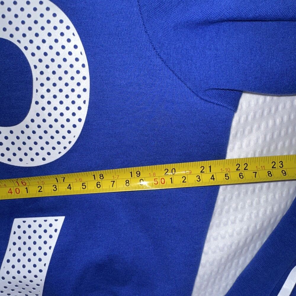 VINTAGE Y2K SUPERDRY JAPAN COMBAT Spell Out Blue HOODIE Sweatshirt XL - Picture 5 of 9